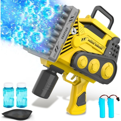 Zerhunt Bubble Gun| Bubble Machine Gun for Kids Adults-Yellow