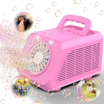 Bubble Machine Automatic Bubble Blower for Kids Pink