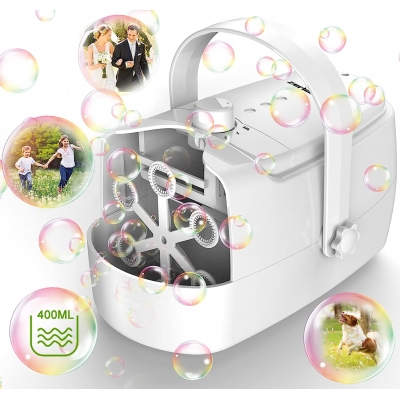 Bubble Machine Durable Automatic Bubble Blower White