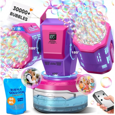 Zerhunt High-Output Bubble Machine for Wedding: 30000+ Bubbles/Min(Pink)