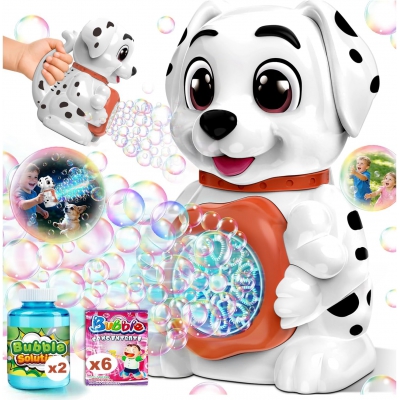 Zerhunt Dog-Shaped Bubble Machine for Toddlers - Lights Music & Leak-Proof