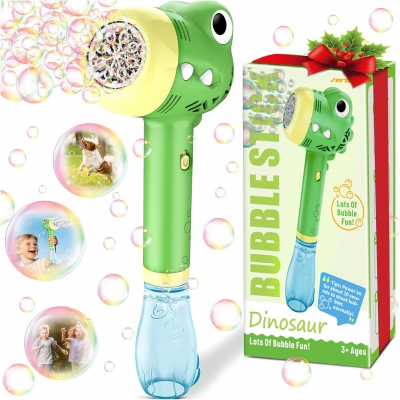Dinosaur Bubble Wand for Kids 3-7: Leak-Proof & Easy to Hold